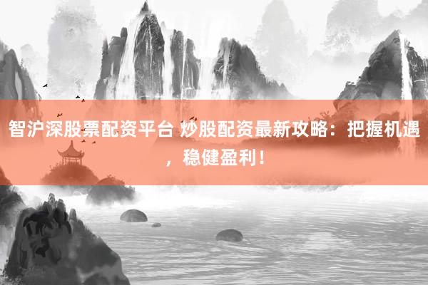 智沪深股票配资平台 炒股配资最新攻略：把握机遇，稳健盈利！