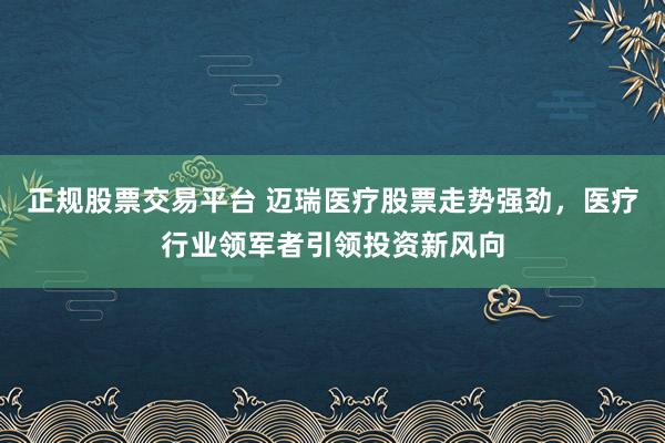 正规股票交易平台 迈瑞医疗股票走势强劲，医疗行业领军者引领投资新风向